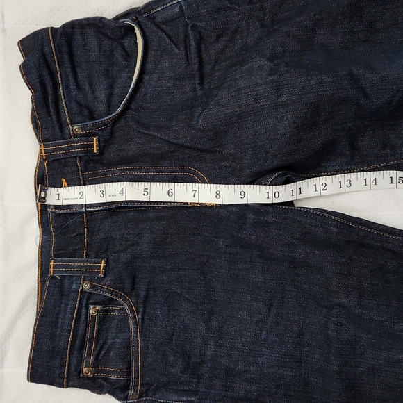 NUDIE BUTTON GRIM TIM ORGANIC DRY NAVY JEAN - Picture 10 of 14